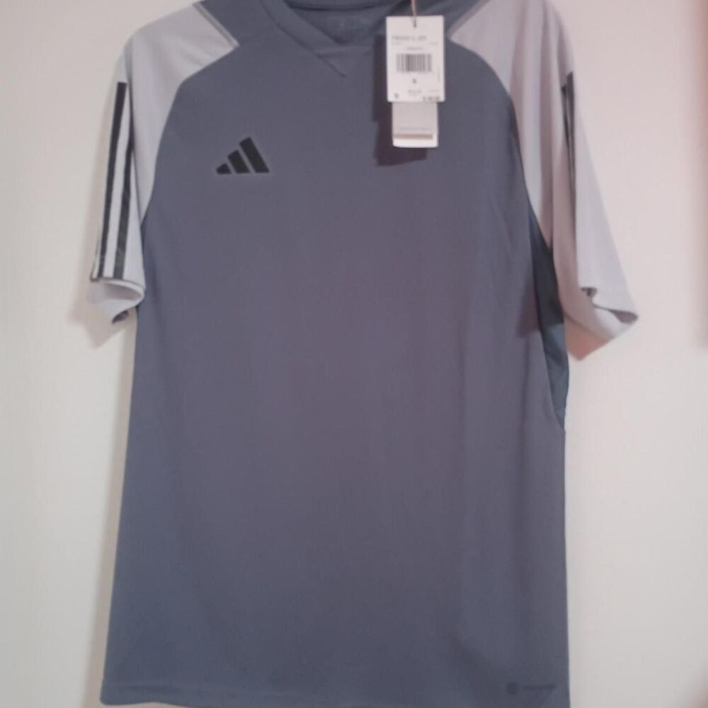 Adidas-originals Men's Grey and Blue T-shirt size S